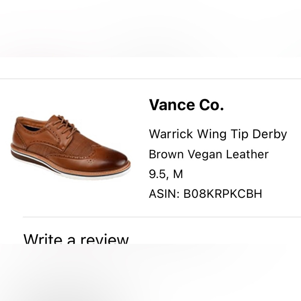 New, never worn Vance Co 9.5 men’s comfy dress shoes!